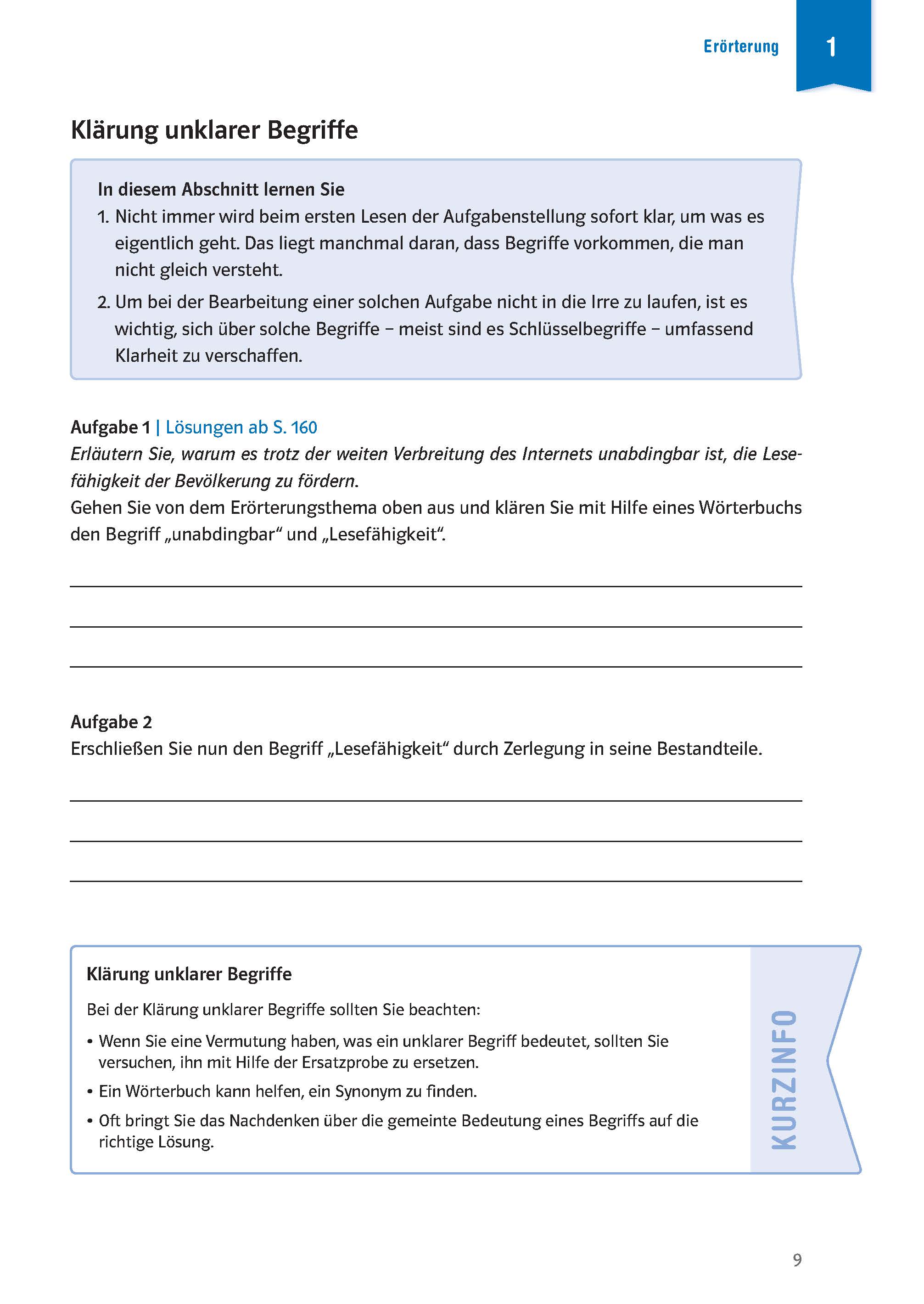 Klett Klausur-Training - Deutsch Erörterung