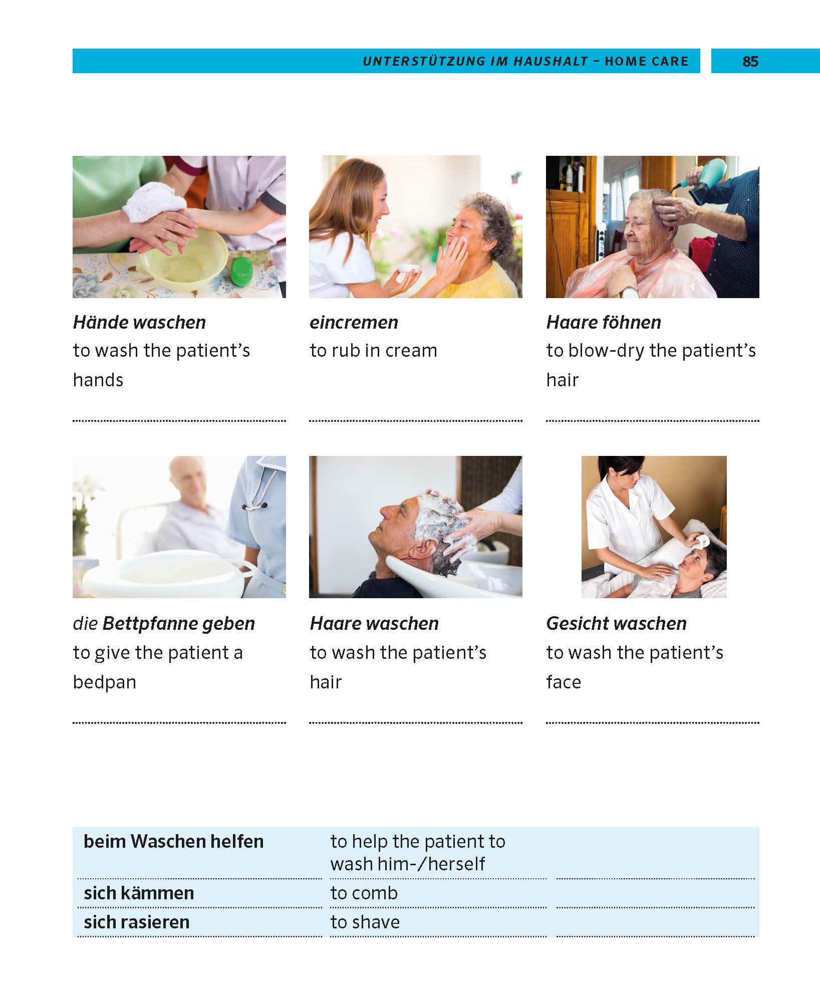 PONS Bildwörterbuch Deutsch für Pflegekräfte