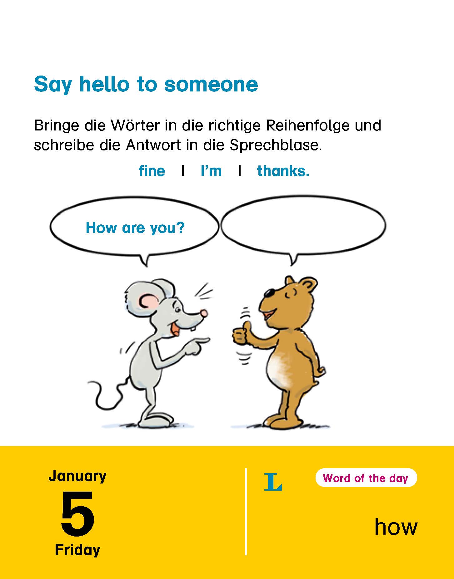 Langenscheidt Kinderkalender Englisch 2024 Langenscheidt Kinderkalender Englisch 2024