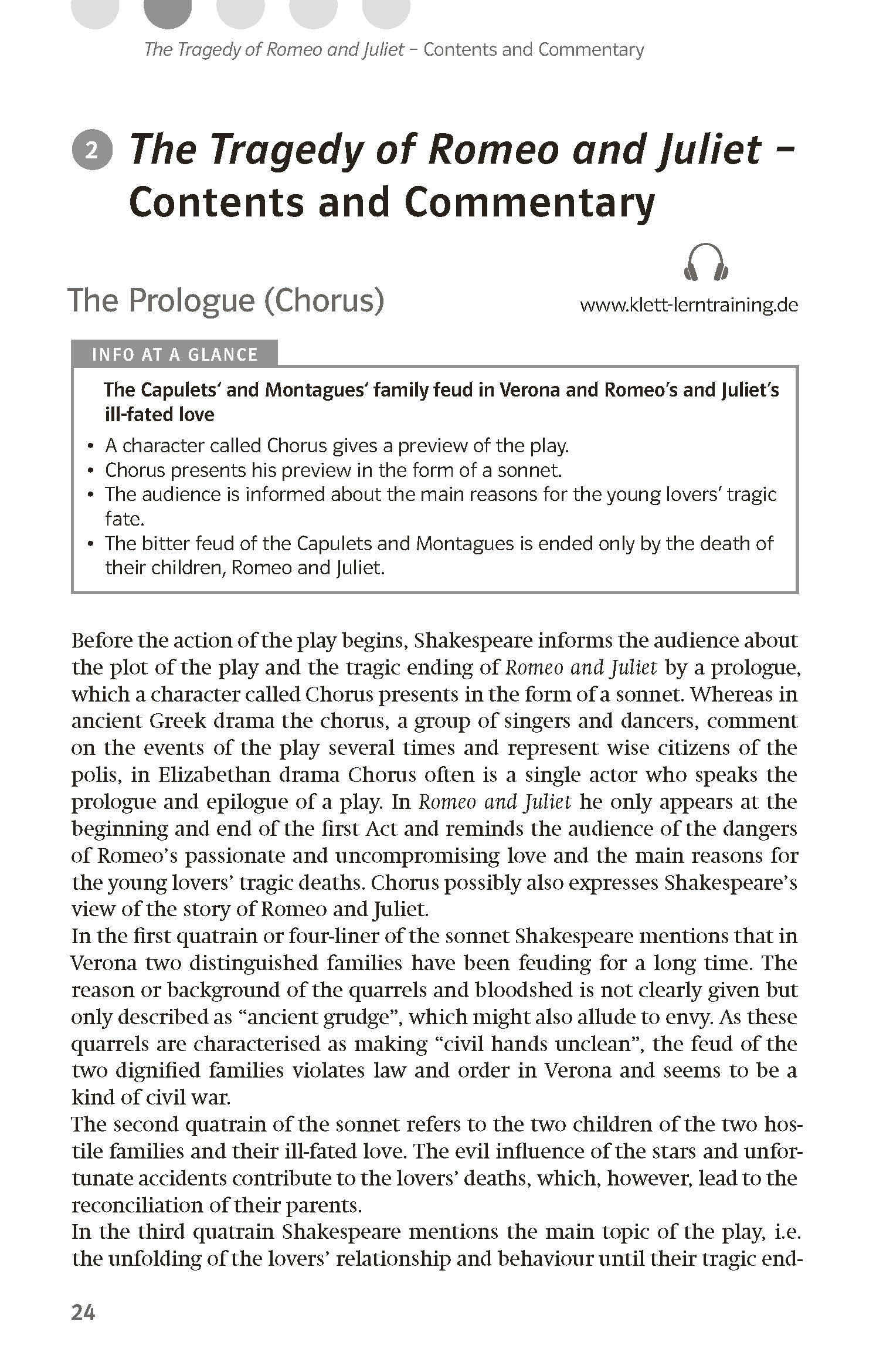 Klett Lektürehilfen William Shakespeare, Romeo und Juliet