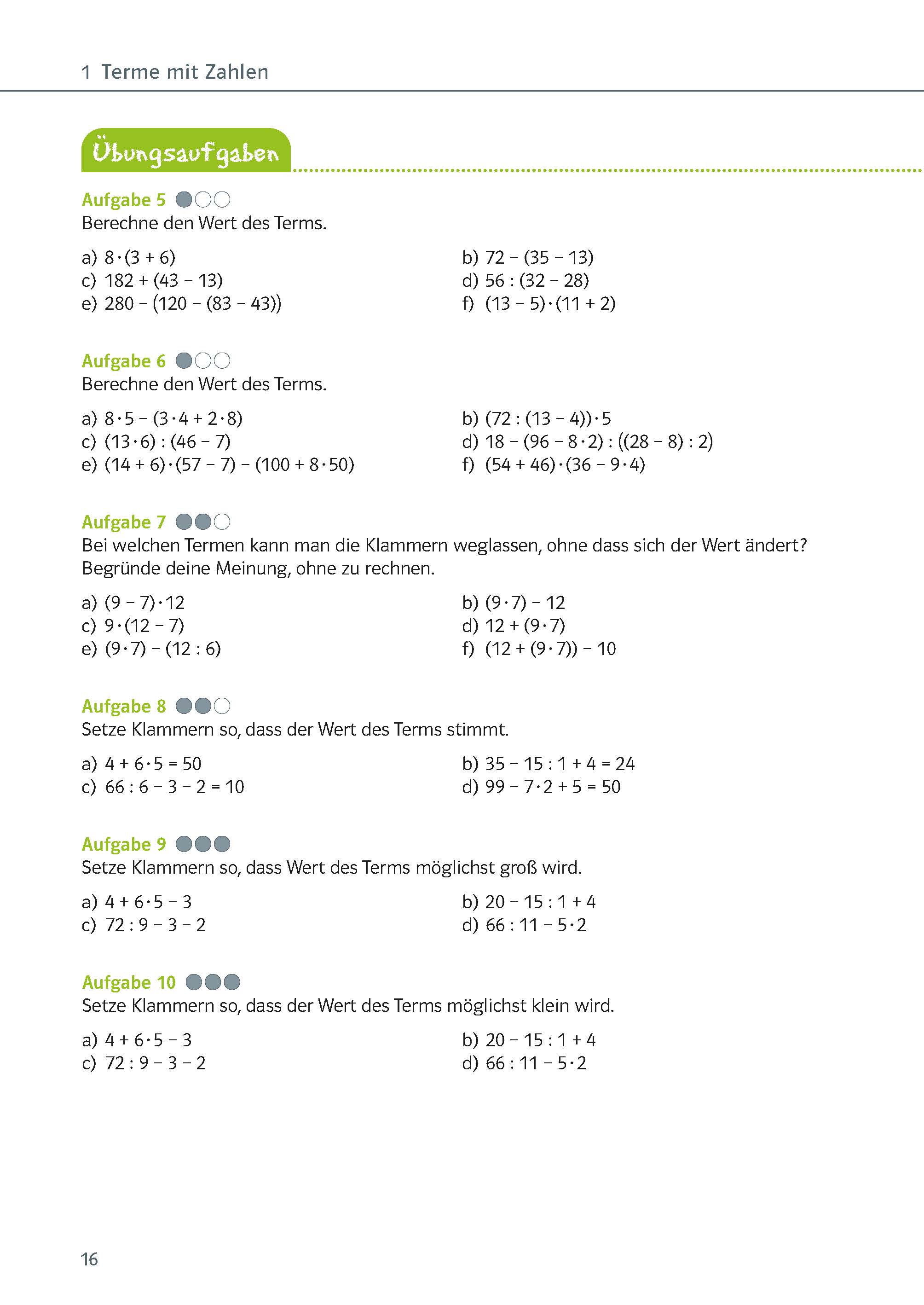Klett Ich kann Mathe - Terme und Gleichungen 7./8. Klasse