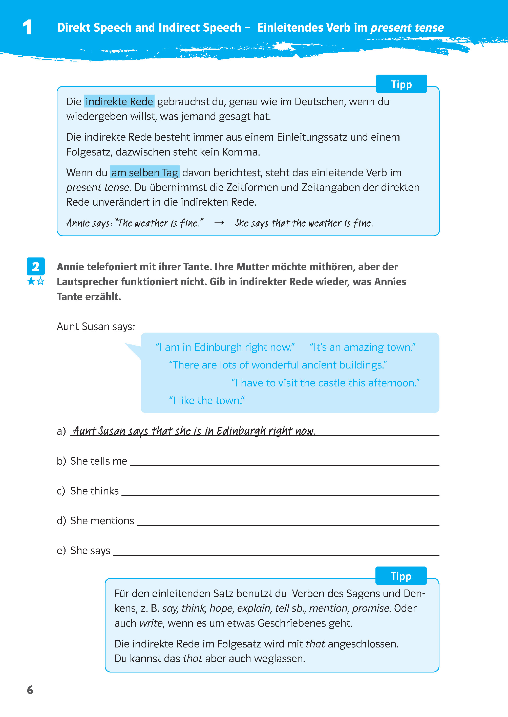 Klett 10-Minuten-Training Englisch Direct Speech - Indirect Speech 7./8. Klasse Klett 10-Minuten-Training Englisch Direct Speech - Indirect Speech 7./8. Klasse