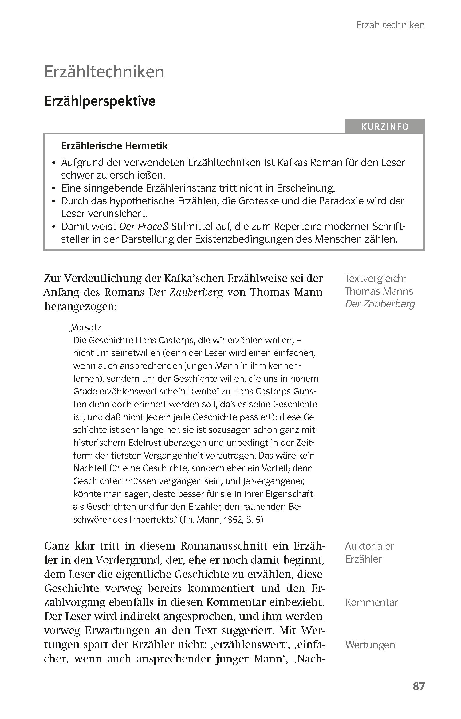 Klett Lektürehilfen Franz Kafka, Der Proceß