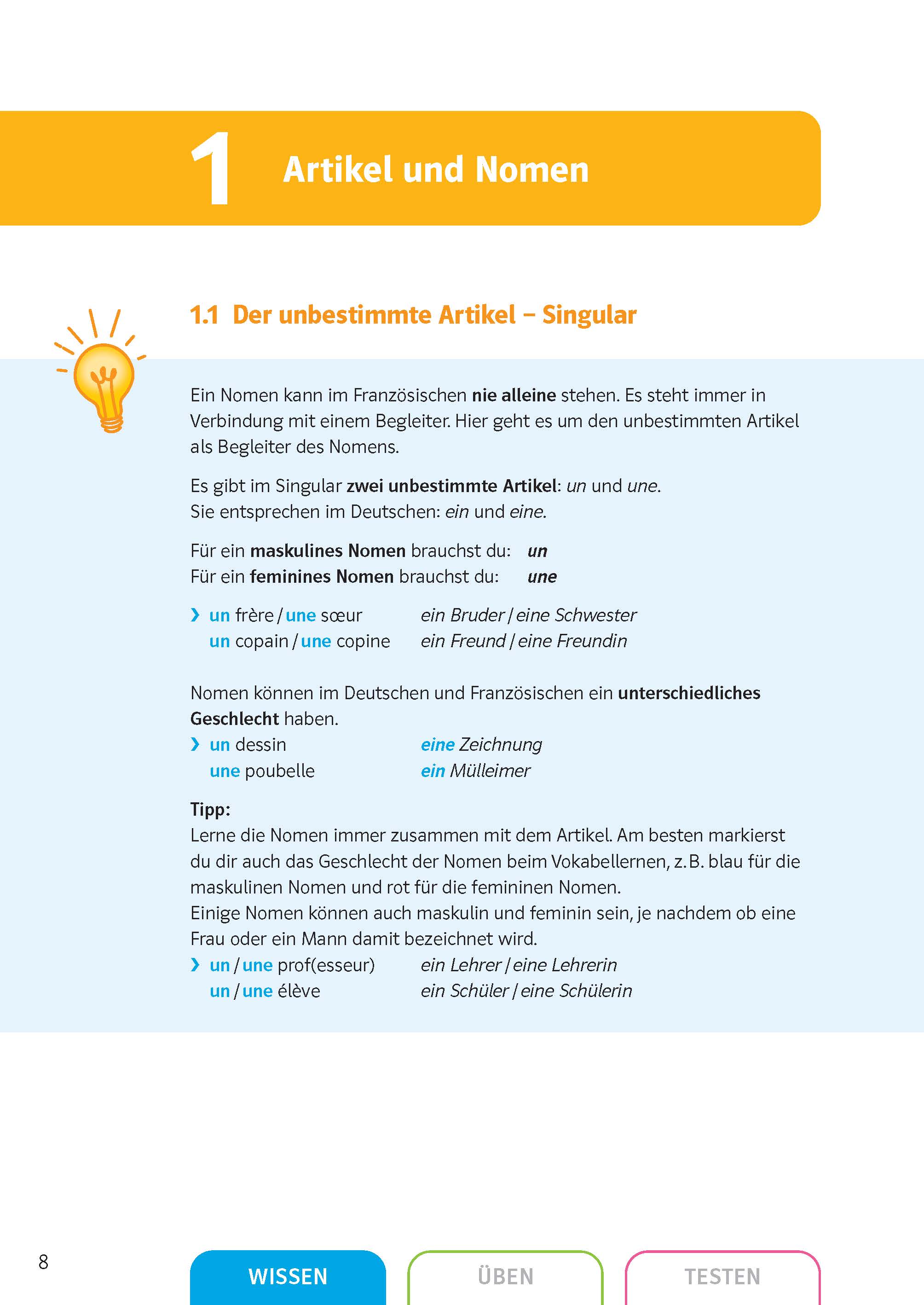 Klett Sicher in Französisch Grammatik 1./2. Lernjahr