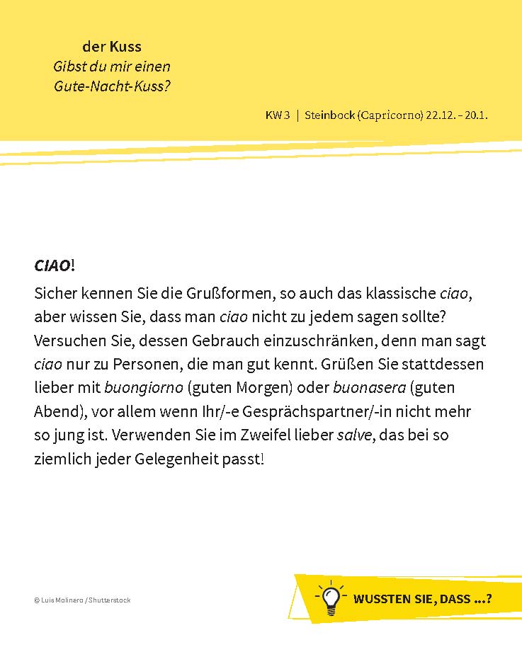 Langenscheidt Sprachkalender Italienisch 2026