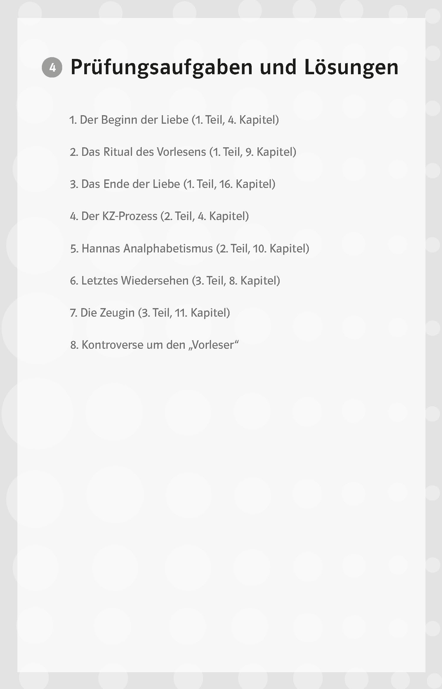 Klett Lektürehilfen Bernhard Schlink, Der Vorleser