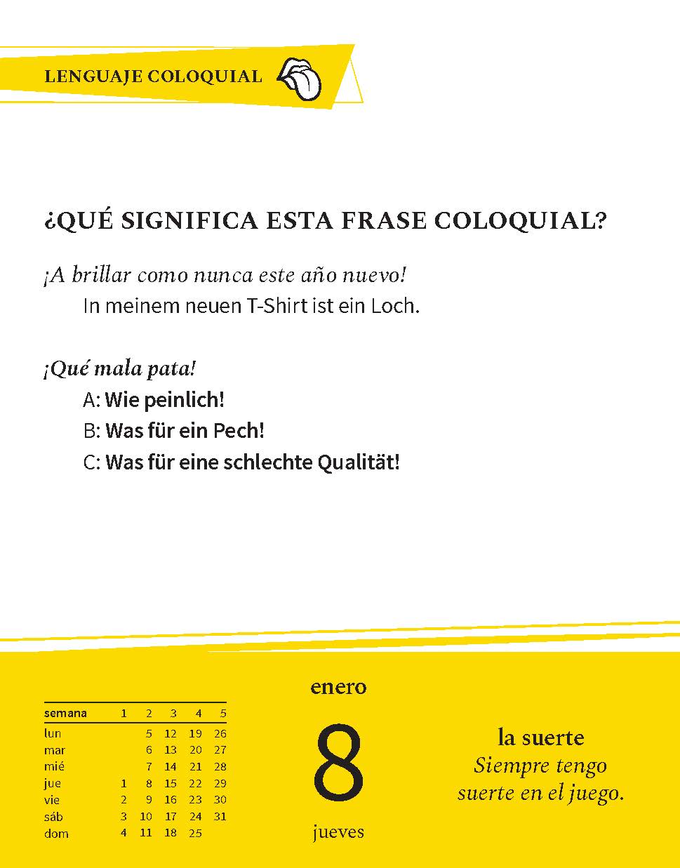 Langenscheidt Sprachkalender Spanisch 2026