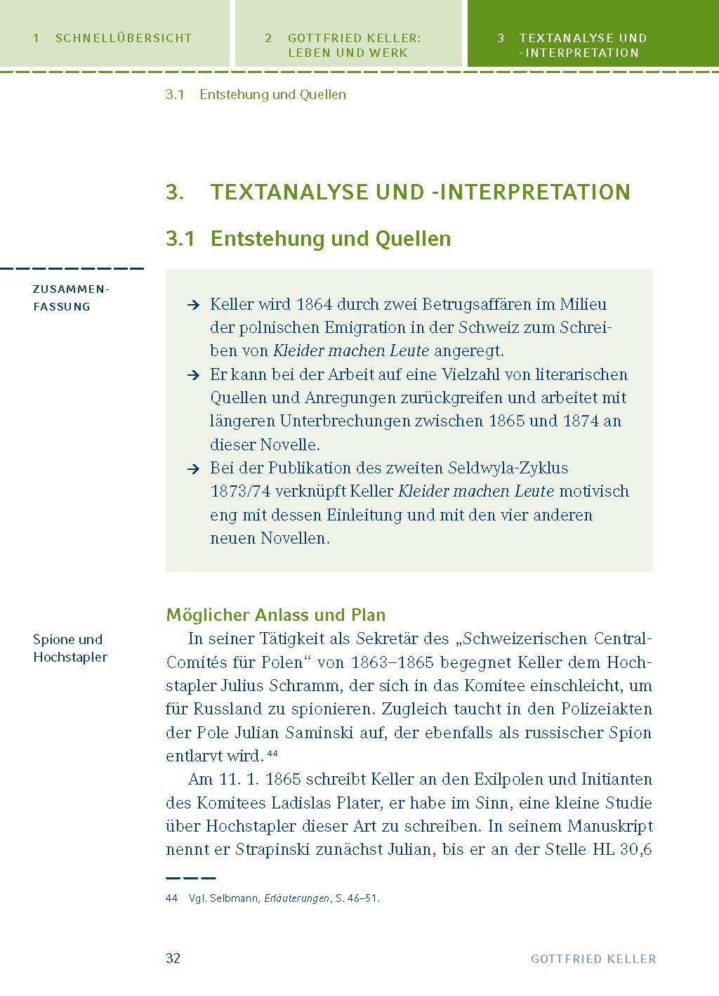 Kleider machen Leute von Gottfried Keller- Textanalyse und Interpretation
