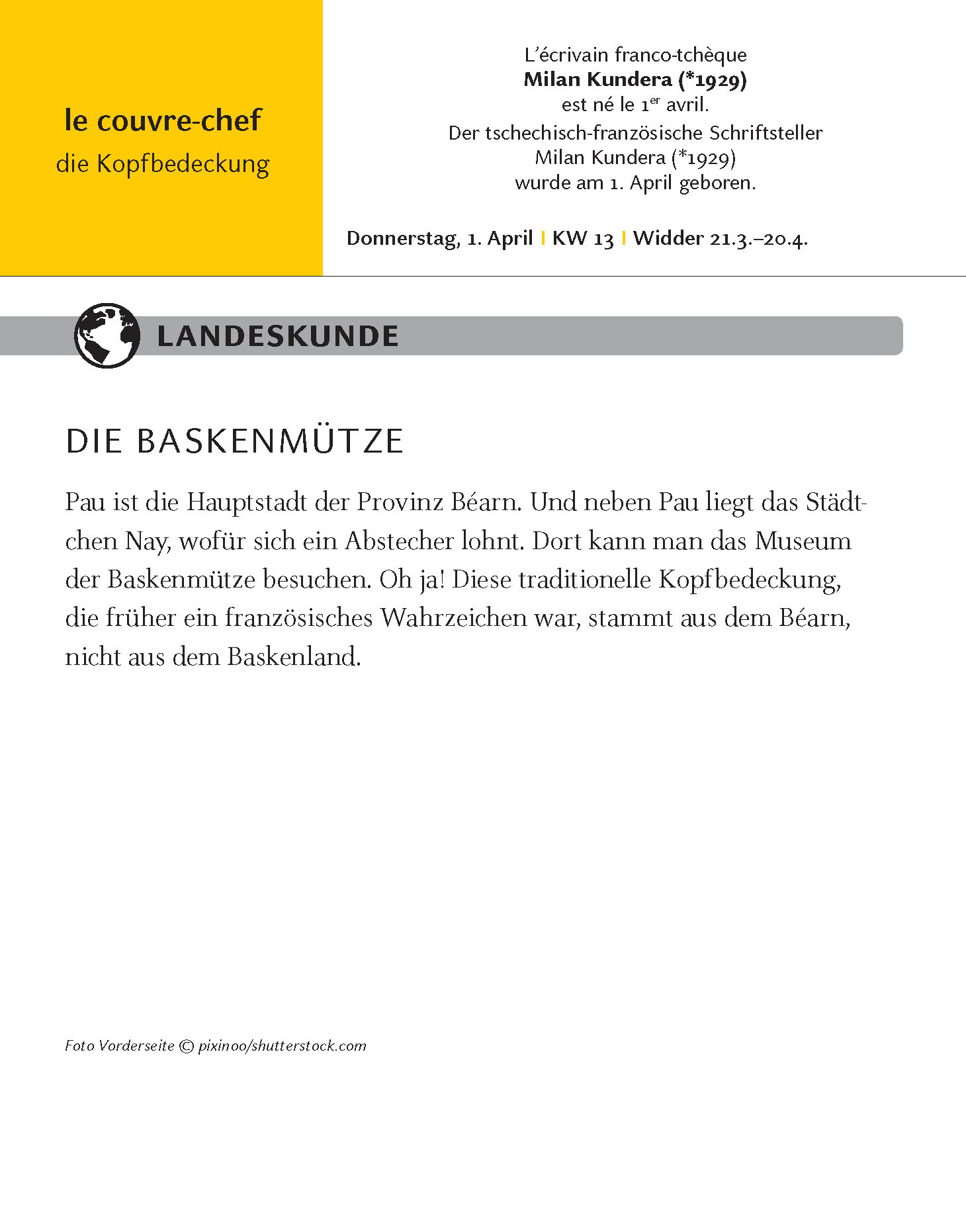 Langenscheidt Sprachkalender Französisch 2021