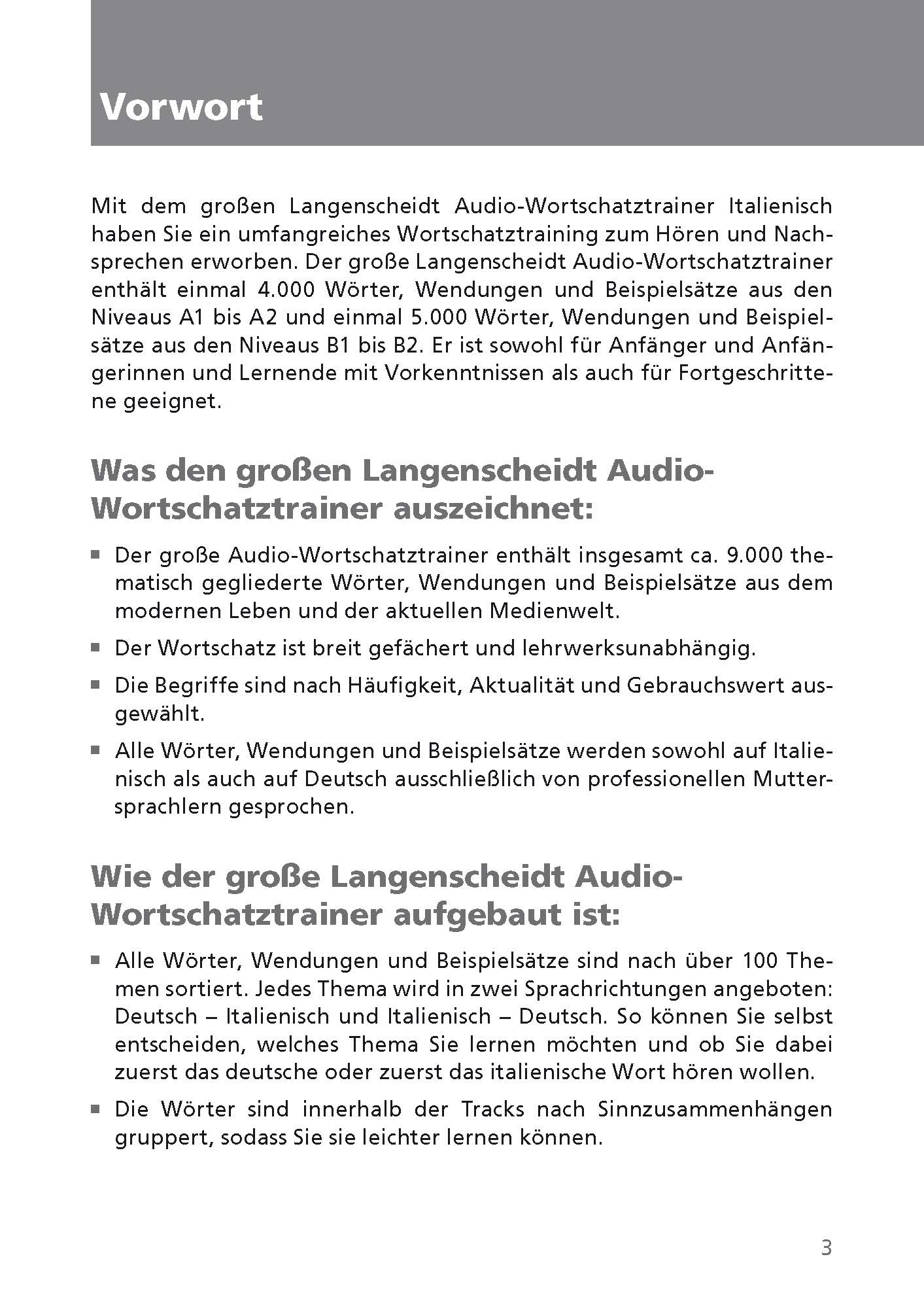 Langenscheidt Der große Audio-Wortschatztrainer Italienisch