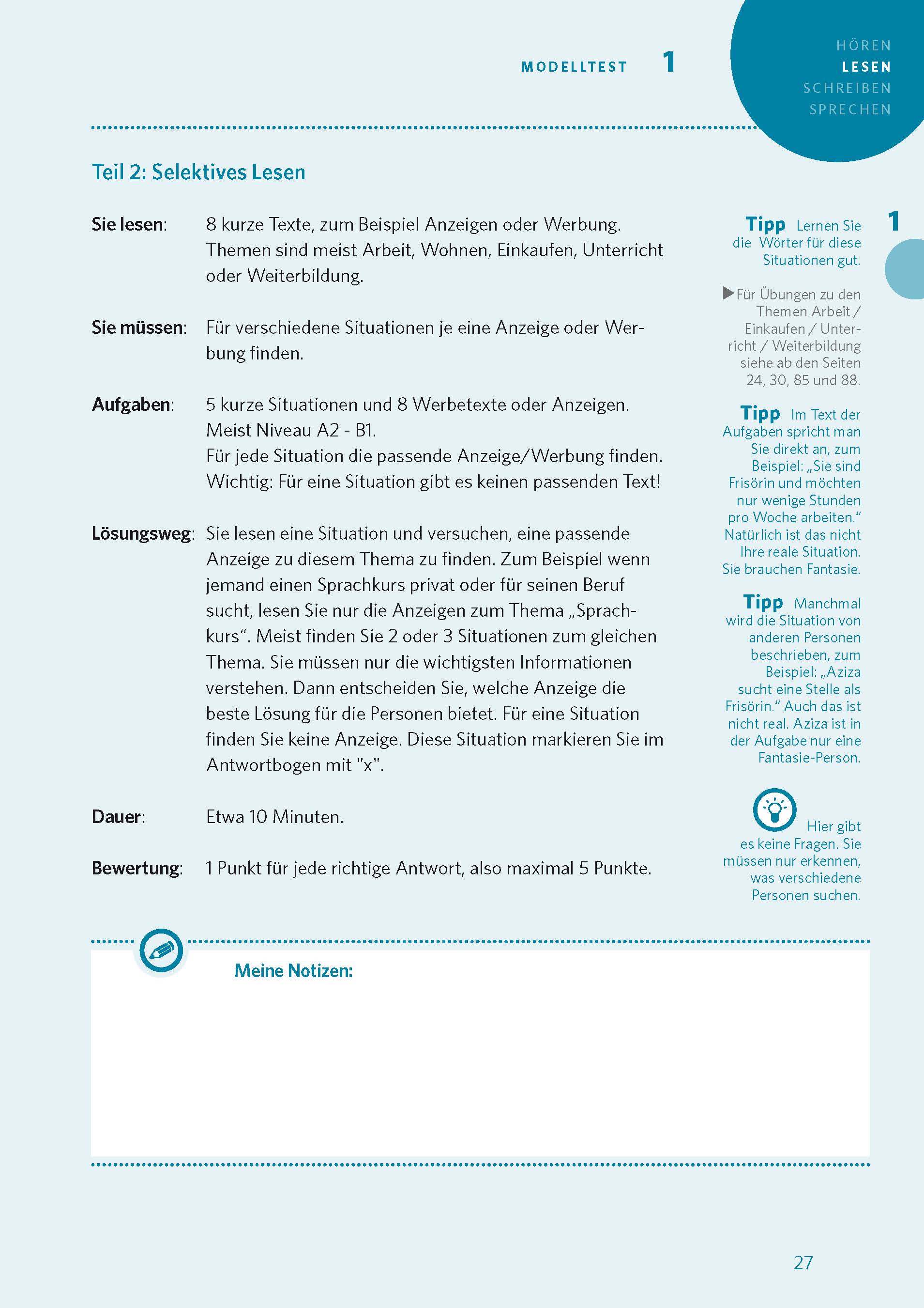 PONS Modelltests Deutsch-Test für Zuwanderer