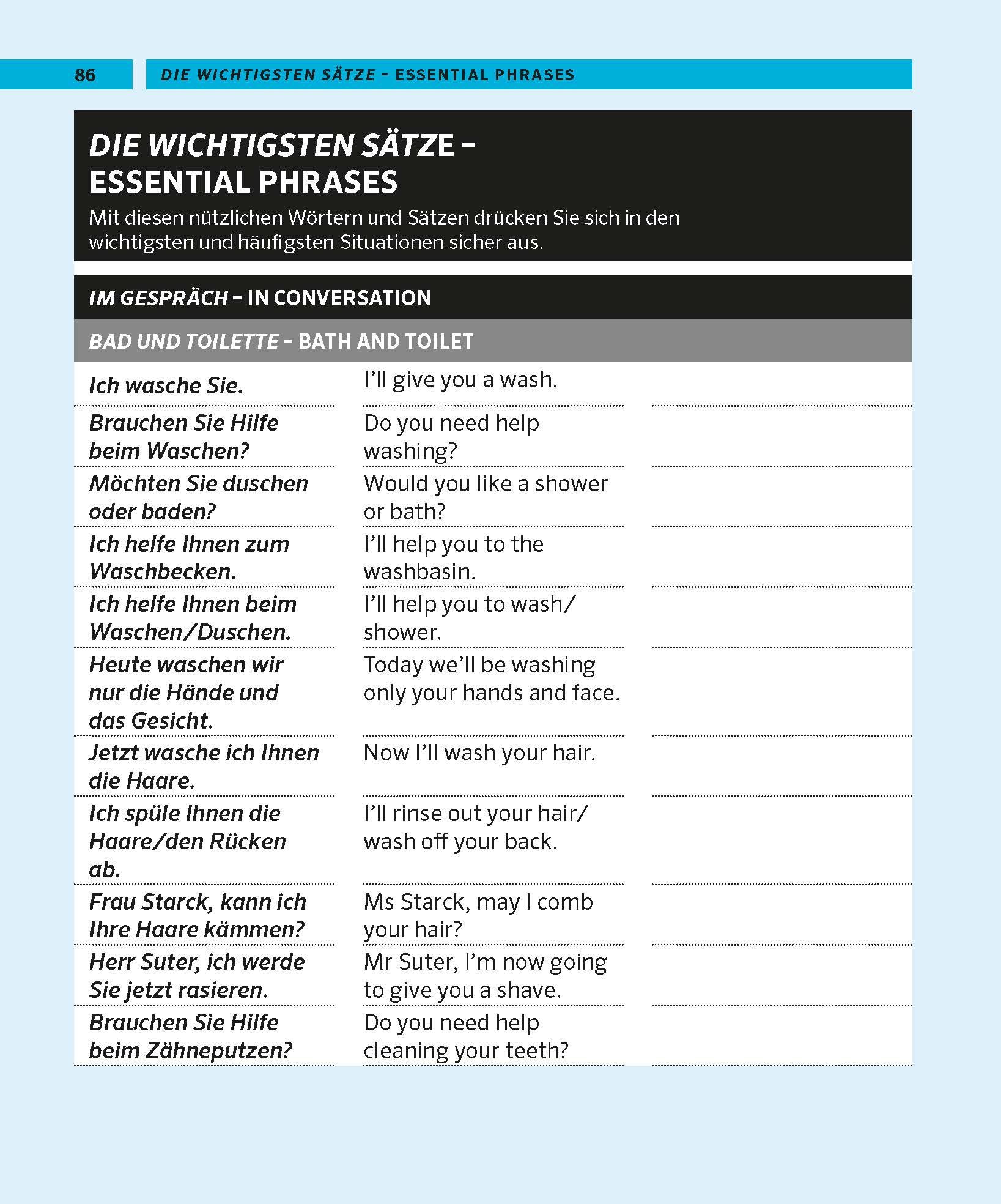 PONS Bildwörterbuch Deutsch für Pflegekräfte