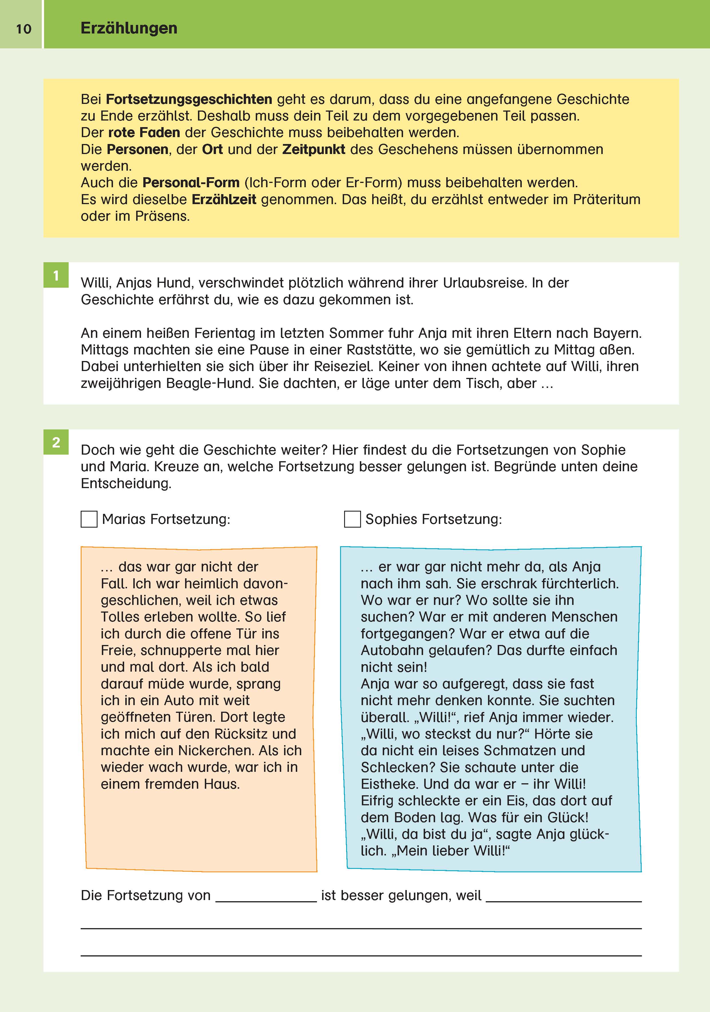 Klett Sicher ins Gymnasium Aufsatz 4. Klasse