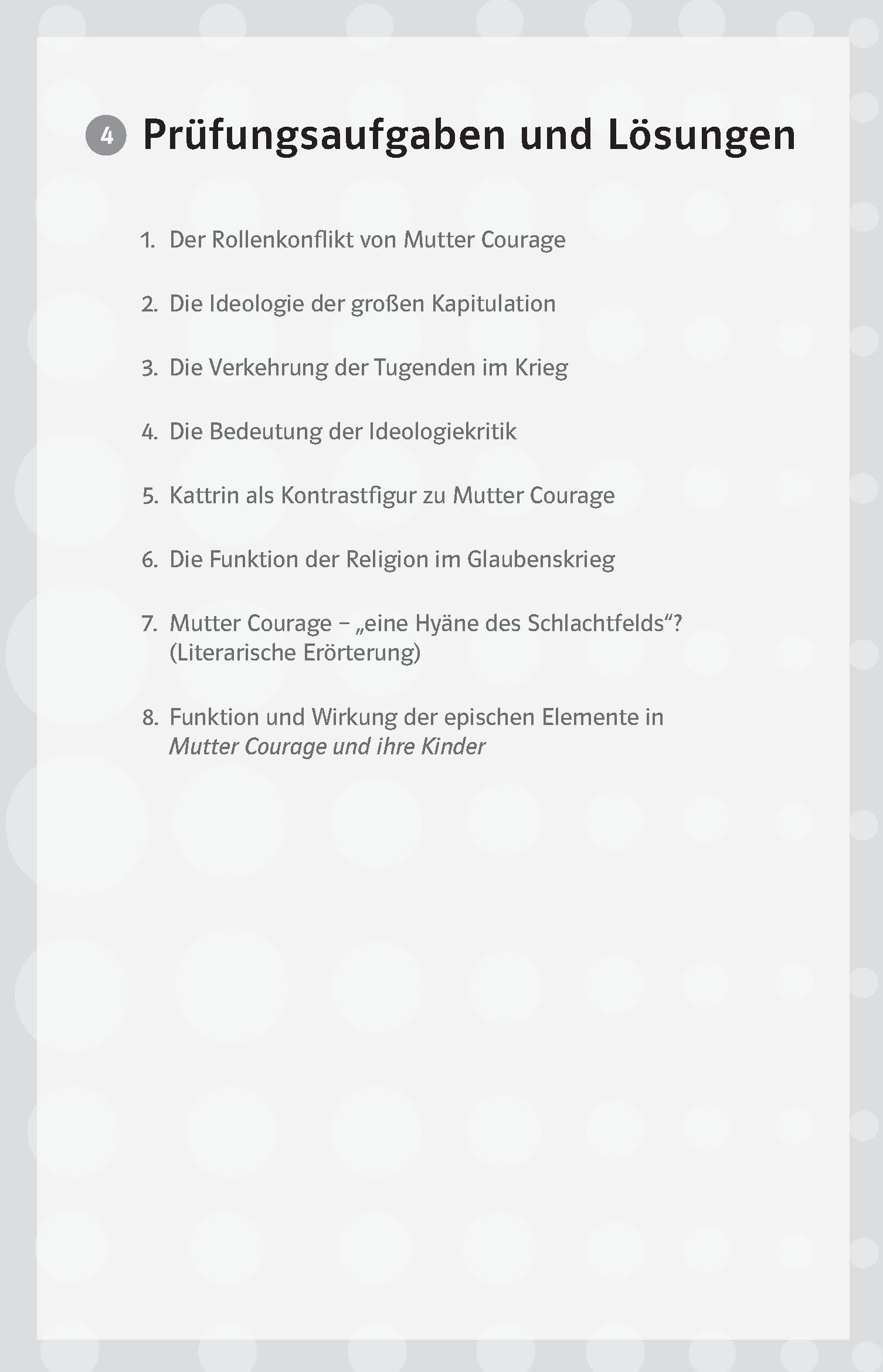 Klett Lektürehilfen Bertolt Brecht, Mutter Courage und ihre Kinder