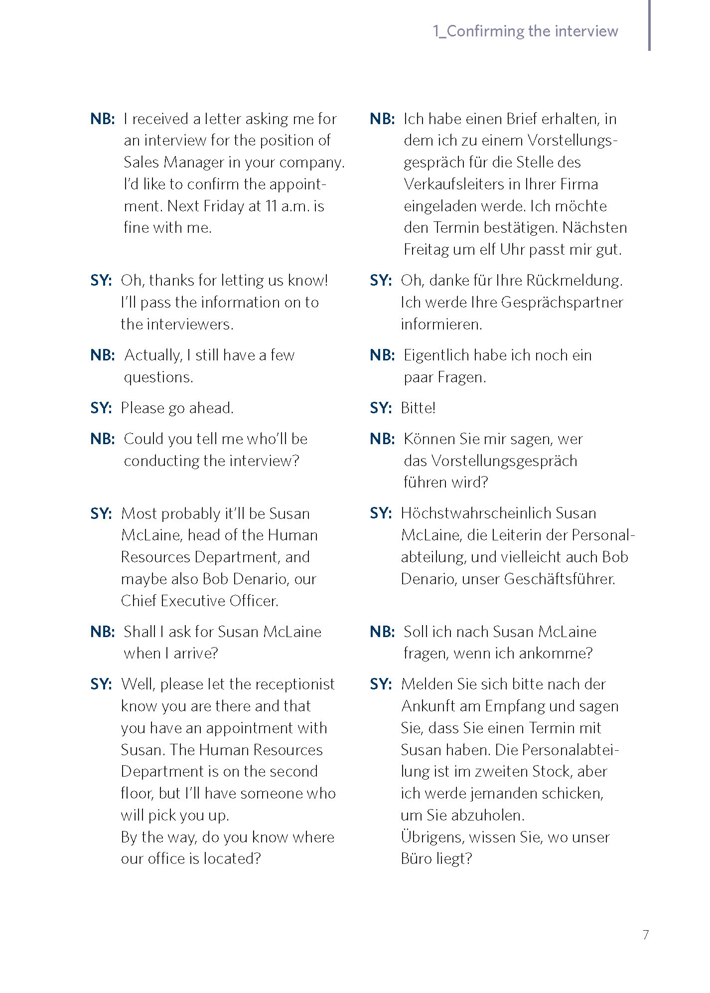 Langenscheidt Business English Vorstellungsgespräche