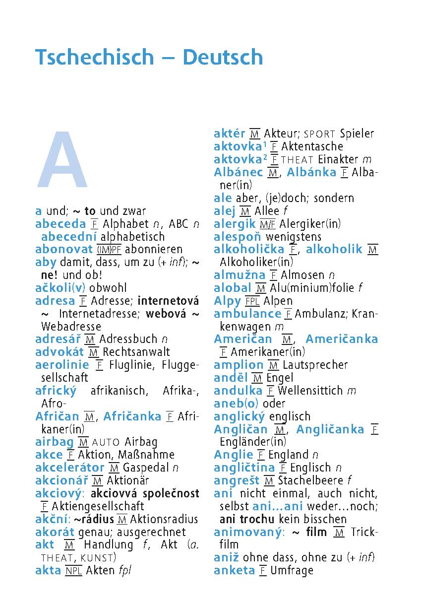 Langenscheidt Universal-Wörterbuch Tschechisch