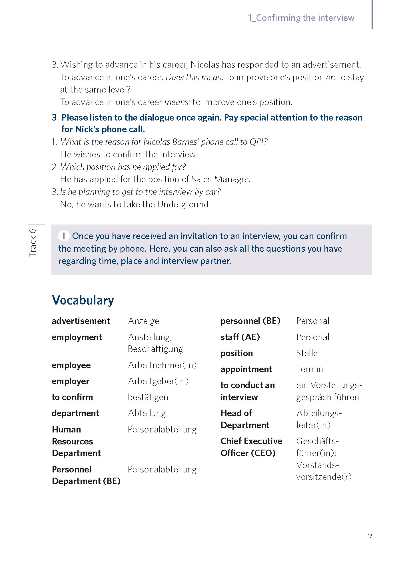 Langenscheidt Business English Vorstellungsgespräche