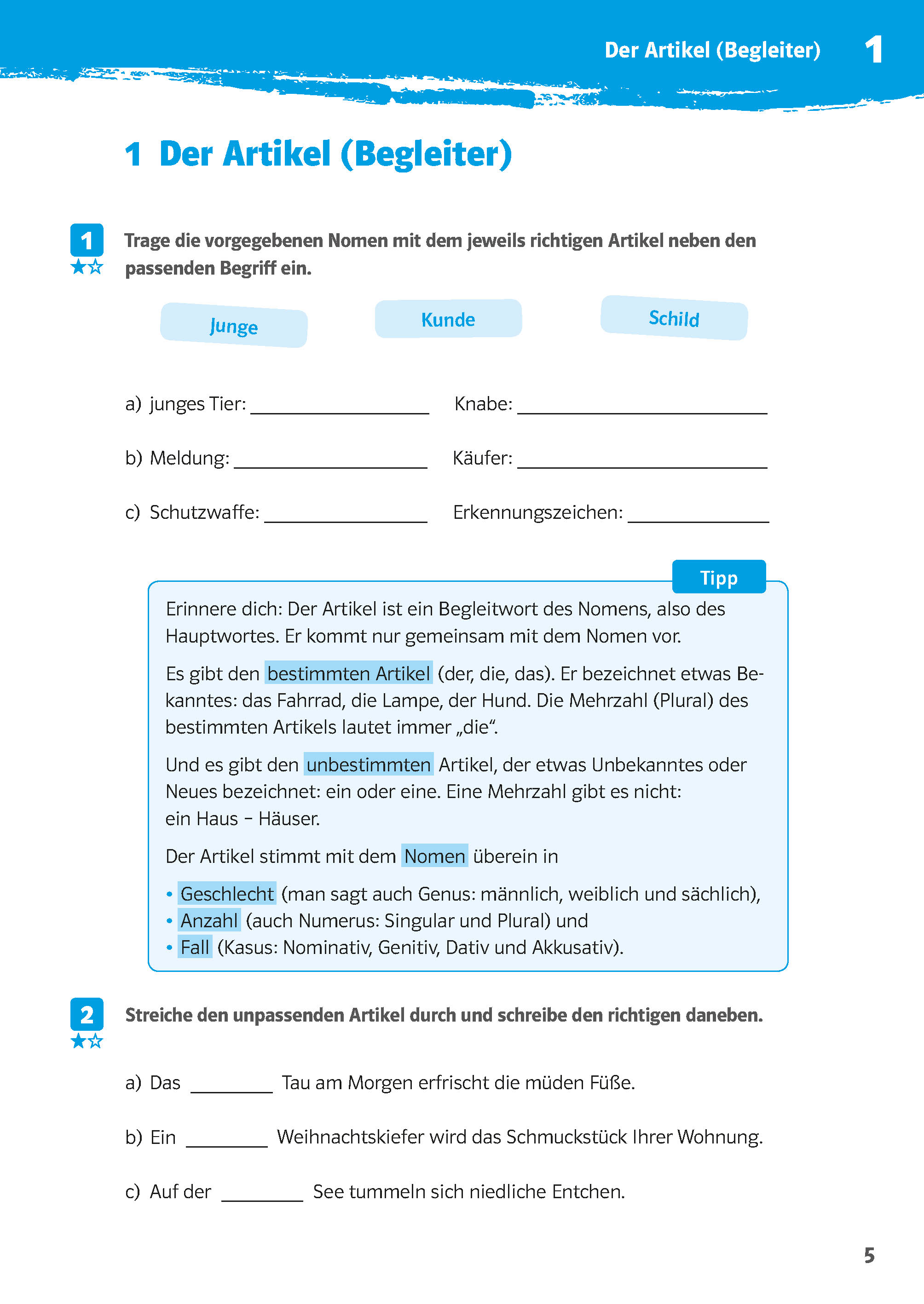 Klett 10-Minuten-Training Deutsch Wortarten 5./6. Klasse