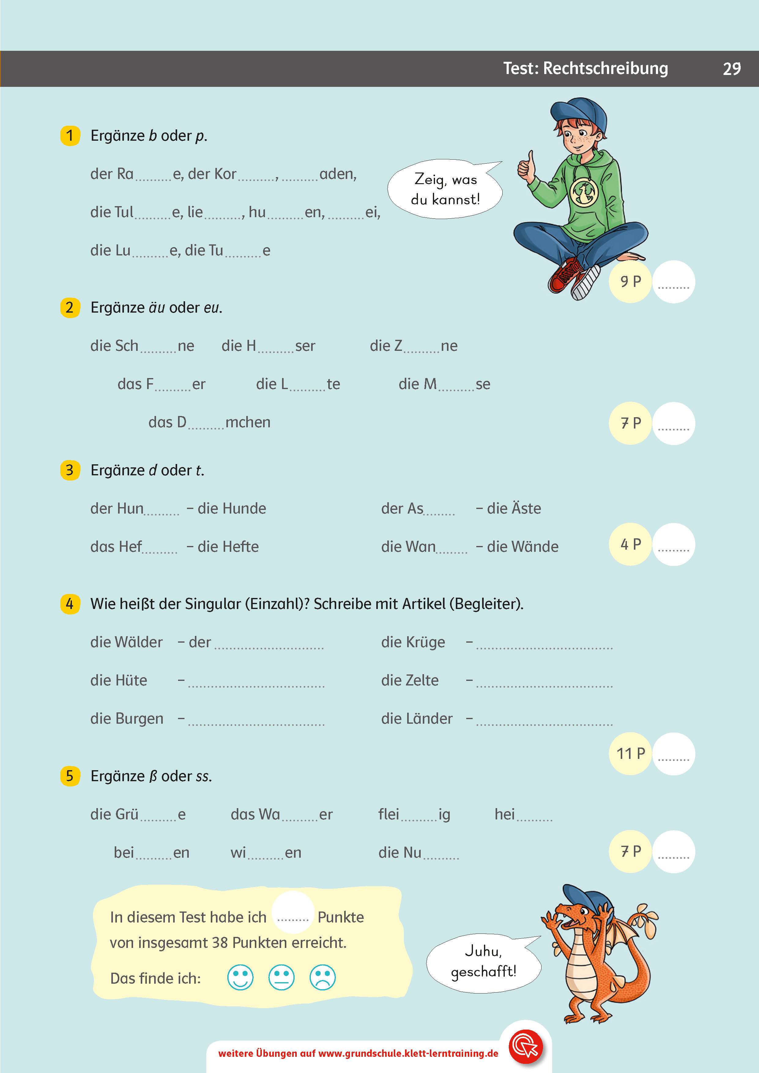 Klett Team Drachenstark: Das große Trainingsbuch Deutsch 2. Klasse