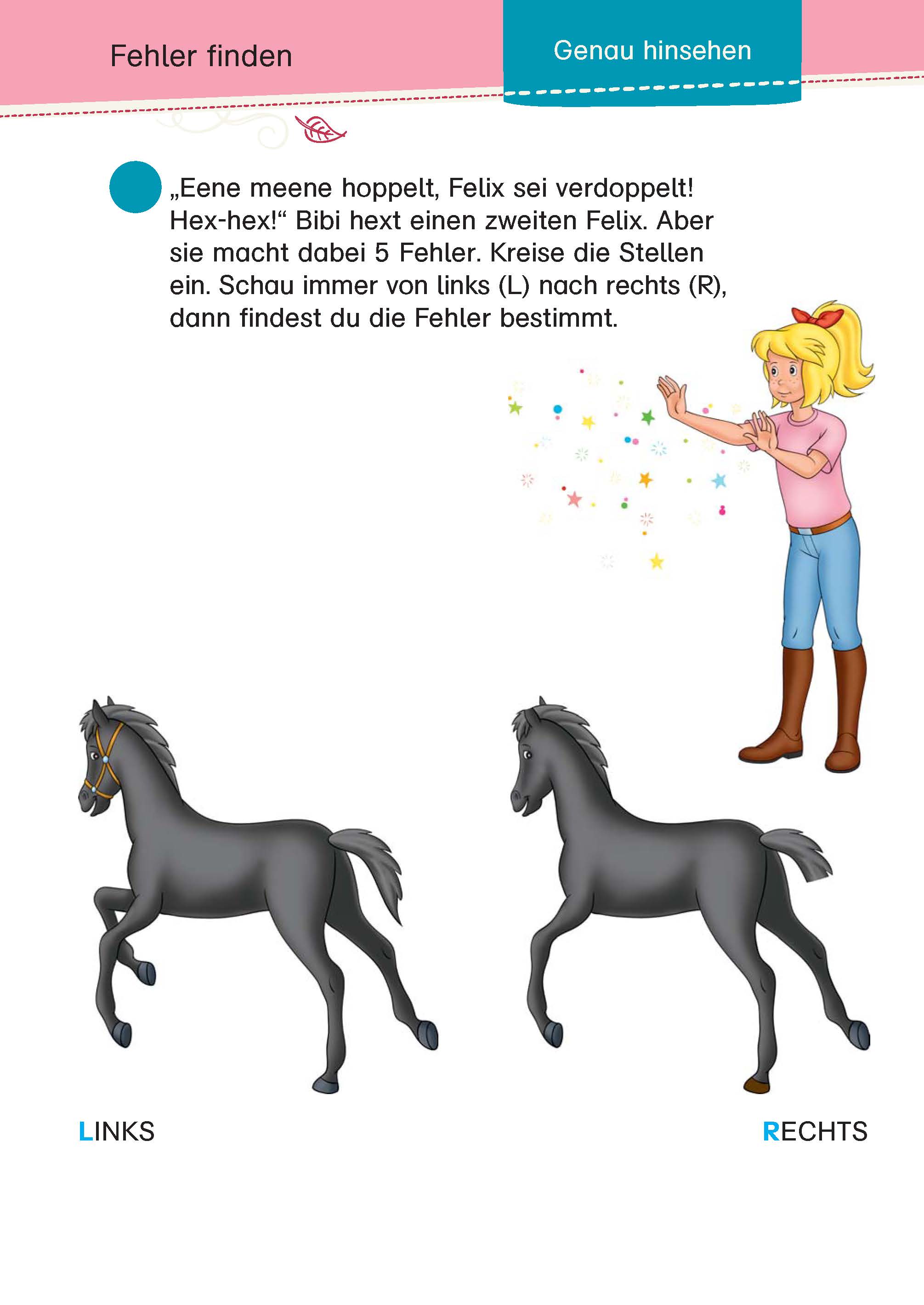 Bibi & Tina: Mein Schulstart-Block Erstes Rechnen und Konzentration