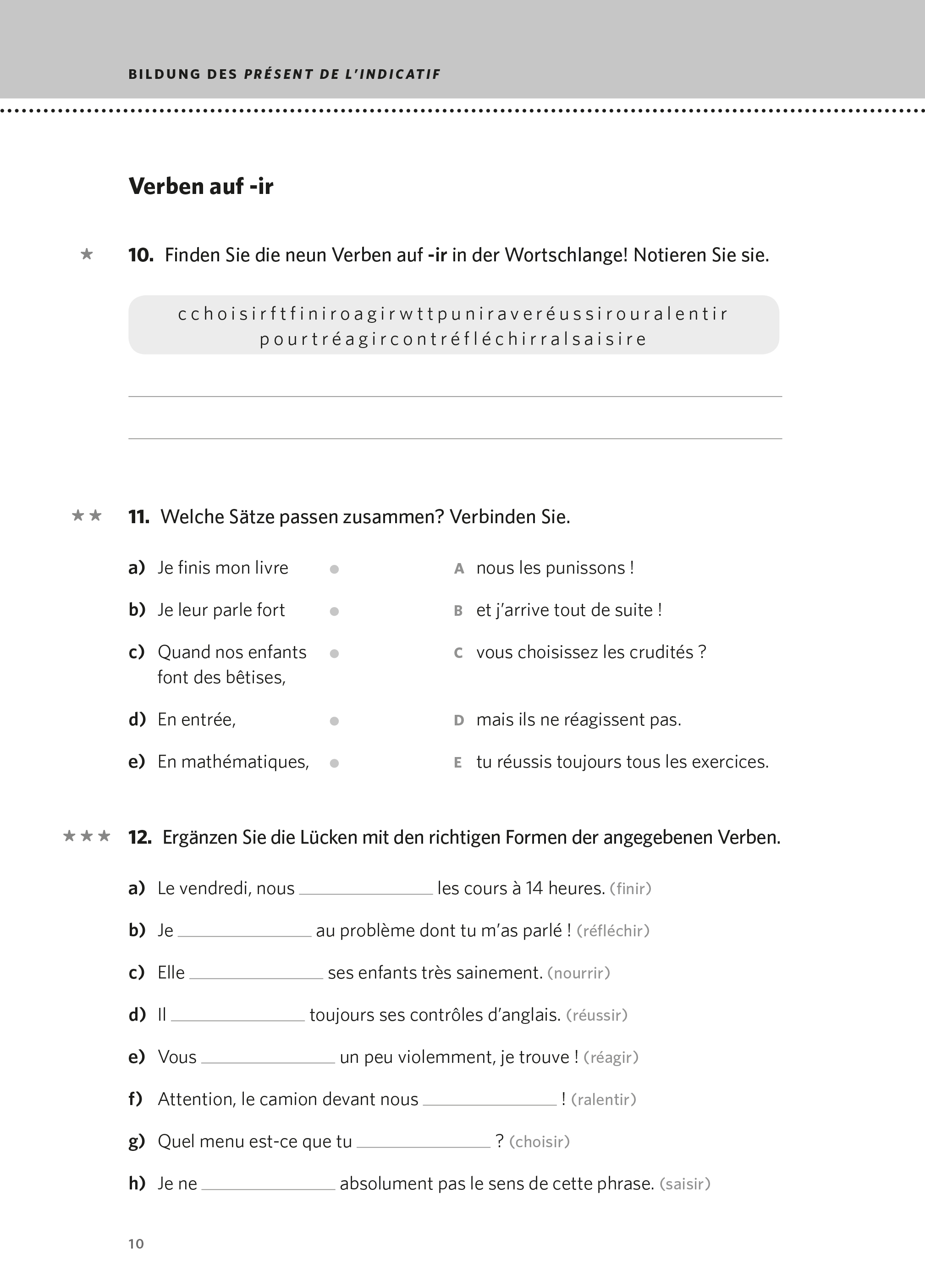 PONS Verben & Zeiten trainieren Französisch