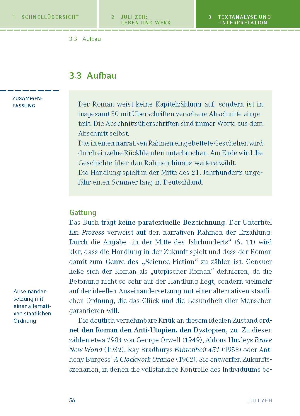 Corpus Delicti von Juli Zeh - Textanalyse und Interpretation