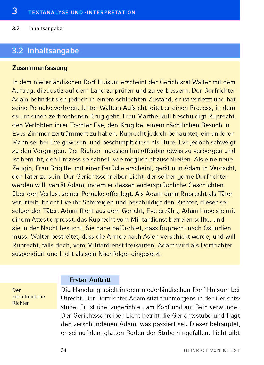 Der zerbrochne Krug von Heinrich von Kleist. - Textanalyse und Interpretation (incl. Variant)