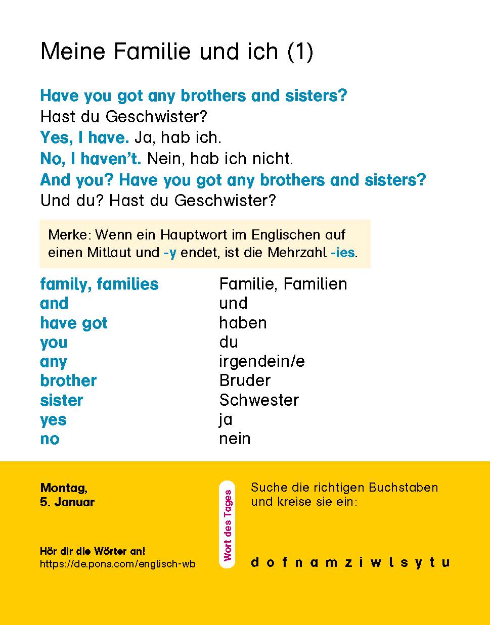 Langenscheidt Kinderkalender Englisch 2026