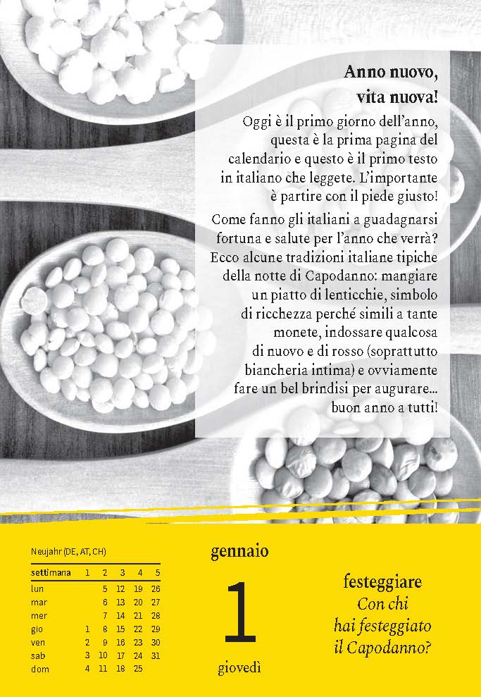 Langenscheidt Sprachkalender Italienisch 2026