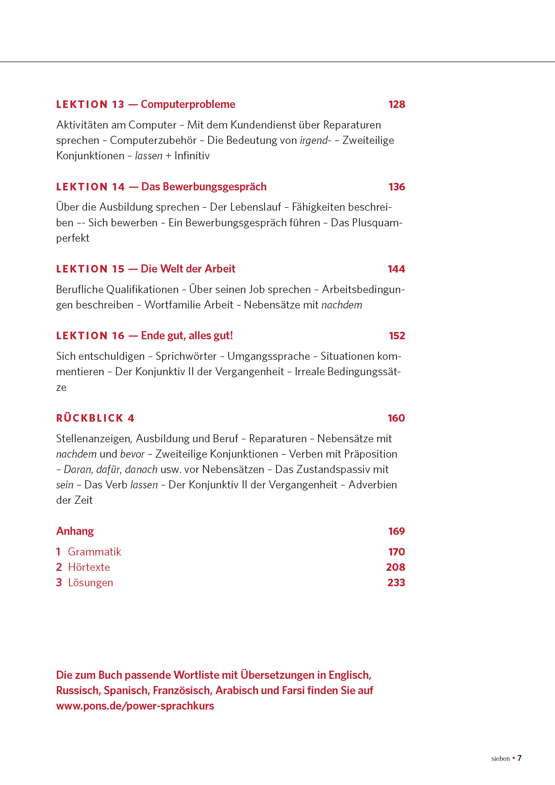 PONS Power-Sprachkurs Deutsch als Fremdsprache für Fortgeschrittene PONS Power-Sprachkurs Deutsch als Fremdsprache für Fortgeschrittene